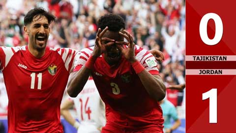 VIDEO bàn thắng Tajikistan vs Jordan: 0-1 (Tứ kết Asian Cup 2023)
