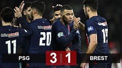 Kết quả PSG 3-1 Brest: PSG vào tứ kết