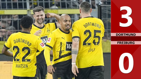 VIDEO bàn thắng Dortmund vs Freiburg: 3-0 (Vòng 21 Bundesliga 2023/24)