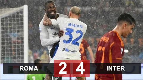 Kết quả Roma 2-4 Inter: Roma đứt mạch thắng thời hậu Mourinho
