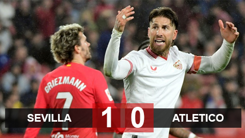 Kết quả Sevilla 1-0 Atletico: Lung lay Top 4