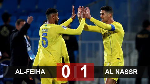 Kết quả Al-Feiha 0-1 Al Nassr: Cứu tinh Ronaldo
