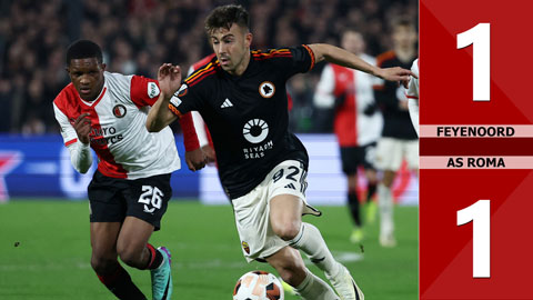 VIDEO bàn thắng Feyenoord vs AS Roma: 1-1 (Lượt đi vòng play-off Europa League 2023/24)