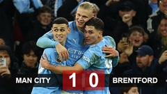 Kết quả Man City 1-0 Brentford: Người hùng Haaland