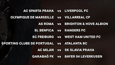 VIDEO bốc thăm vòng 1/8 Europa League: Liverpool, AC Milan gặp đối 