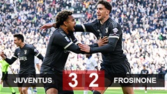 Kết quả Juventus 3-2 Frosinone: 'Lão bà' thắng trở lại