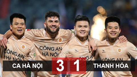 Kết quả Công an Hà Nội 3-1 Thanh Hoá: Kiatisak lại thắng, CAHN lên nhì bảng 