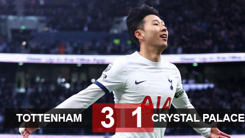 Kết quả Tottenham 3-1 Crystal Palace: Son Heung-min tỏa sáng, Tottenham ngược dòng ngoạn mục 