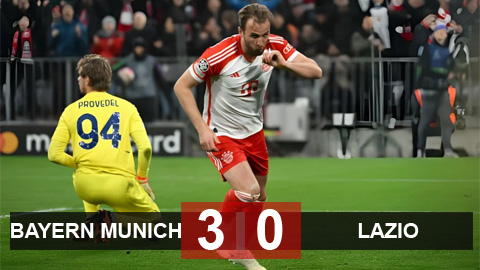 Kết quả Bayern 3-0 Lazio (3-1): Người hùng Harry Kane