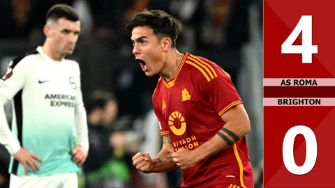 VIDEO bàn thắng AS Roma vs Brighton: 4-0 (Lượt đi vòng 1/8 Europa League 2023/24)