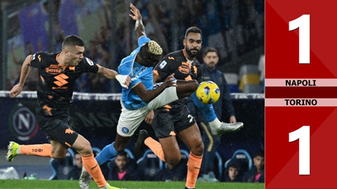 VIDEO bàn thắng Napoli vs Torino: 1-1 (Vòng 28 Serie A 2023/24)
