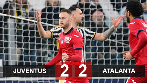 Kết quả Juventus 2-2 Atalanta: Juventus bị cầm hòa vì cú đúp của Koopmeiners