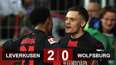Kết quả Leverkusen 2-0 Wolfsburg: Leverkusen tái lập khoảng cách 10 điểm với ĐKVĐ Bayern