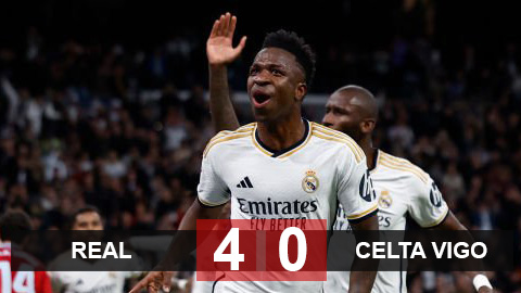 Kết quả Real 4-0 Celta Vigo: Real tạo khoảng cách 7 điểm với Girona