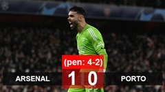 Kết quả Arsenal 1-0 Porto (pen: 4-2): Pháo thủ toát mồ hôi vào tứ kết