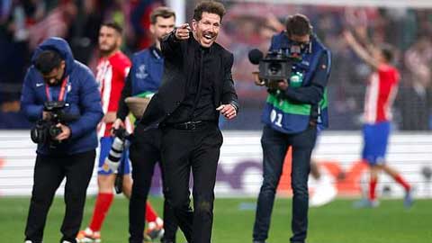 Simeone sướng phát điên rồi bật khóc sau khi Atletico loại Inter