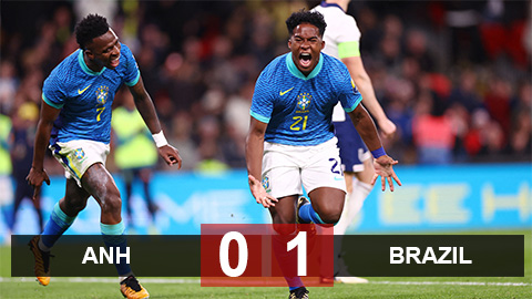 Kết quả Anh 0-1 Brazil: Tam sư ôm hận