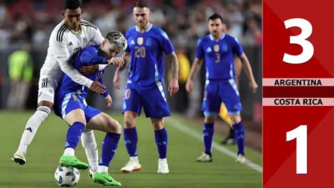 VIDEO bàn thắng Argentina vs Costa Rica: 3-1 (Giao hữu Quốc tế 2024)
