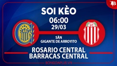 Soi kèo hot hôm nay 28/3: Hiệp 1 trận Rosario Central vs Barracas Central hòa kèo châu Âu; Xỉu góc trận Instituto vs Argentinos Juniors