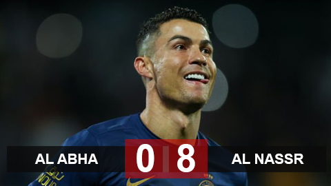Kết quả Abha 0-8 Al Nassr: Ronaldo lập hat-trick thứ 2 liên tiếp