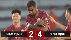 Kết quả Nam Định 2-4 Bình Định: Đội đầu bảng dứt mạch thắng
