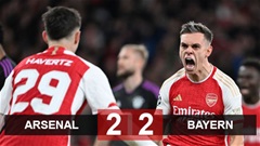 Kết quả Arsenal 2-2 Bayern: Arsenal hòa hú vía trên sân nhà