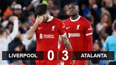 Kết quả Liverpool 0-3 Atalanta: Địa chấn ở Anfield