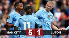 Kết quả Man City 5-1 Luton: Đánh chiếm ngôi đầu