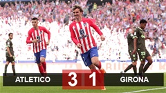 Kết quả Atletico 3-1 Girona: Ngược dòng xuất sắc
