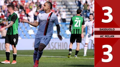 VIDEO bàn thắng Sassuolo vs AC Milan: 3-3 (Vòng 32 Serie A 2023/24)