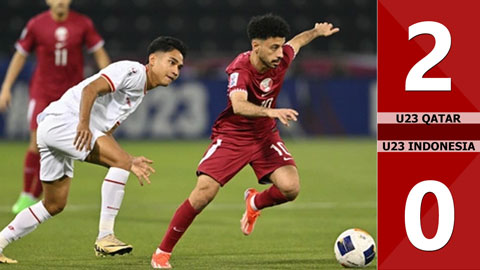 VIDEO bàn thắng U23 Qatar vs U23 Indonesia: 2-0 (Vòng bảng U23 châu Á 2024)