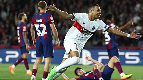 Lập cú đúp vào lưới Barca, Mbappe đạt những cột mốc đáng nhớ