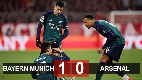 Kết quả Bayern Munich 1-0 (tổng tỷ số 3-2) Arsenal: Tạm biệt Pháo thủ