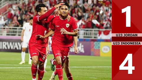 VIDEO bàn thắng U23 Jordan vs U23 Indonesia: 1-4 (Vòng bảng U23 châu Á 2024)