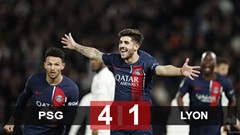 Kết quả PSG 4-1 Lyon: Vắng Mbappe, PSG vẫn thắng dễ Lyon