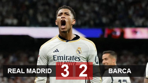 Kết quả Real Madrid 3-2 Barca: Chạm tay vào chức vô địch