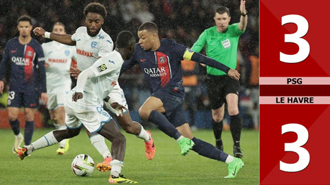 VIDEO bàn thắng PSG vs Le Havre: 3-3 (Vòng 31 Ligue 1 mùa giải 2023/24)