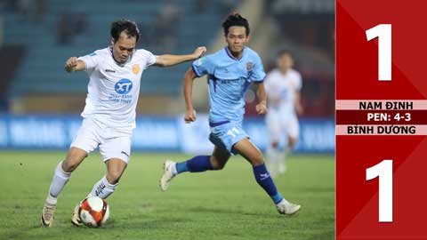 VIDEO bàn thắng Nam Định vs Bình Dương: 1-1, pen: 4-3 (Tứ kết Cúp QG 2023/24)