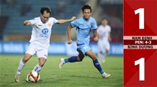 VIDEO bàn thắng Nam Định vs Bình Dương: 1-1, pen: 4-3
