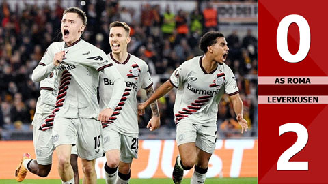VIDEO bàn thắng AS Roma vs Leverkusen: 0-2 (Bán kết lượt đi Europa League 2023/24)