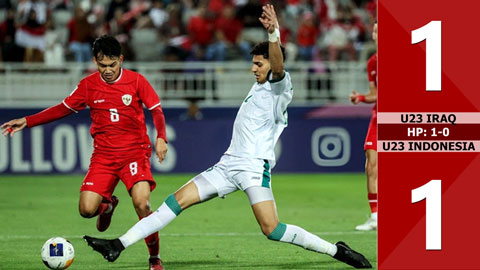 VIDEO bàn thắng U23 Iraq vs U23 Indonesia: 1-1, HP: 1-0 (Tranh hạng Ba U23 châu Á 2024)
