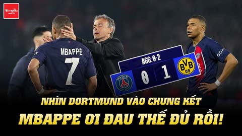 PSG sút 30 quả vẫn cay đắng nhìn Dortmund vào chung kết: Mbappe ơi đau thế đủ rồi!
