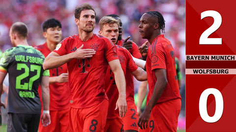 VIDEO bàn thắng Bayern Munich vs Wolfsburg: 2-0 (Vòng 33 Bundeliga 2023/24)