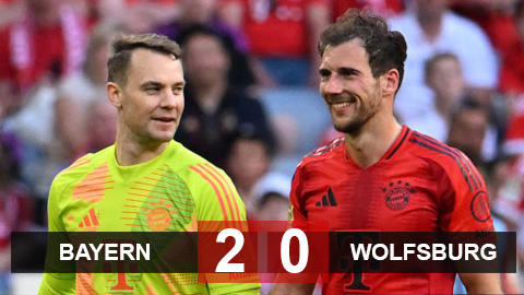 Kết quả Bayern 2-0 Wolfsburg: 3 điểm nhẹ nhàng cho 'Hùm xám'