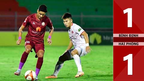 VIDEO bàn thắng Bình Định vs Hải Phòng: 1-1 (Vòng 19 V.League 2023/24)