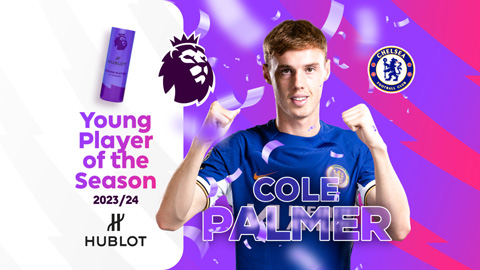 Palmer giành giải Cầu thủ trẻ xuất sắc nhất Premier League 2023/24