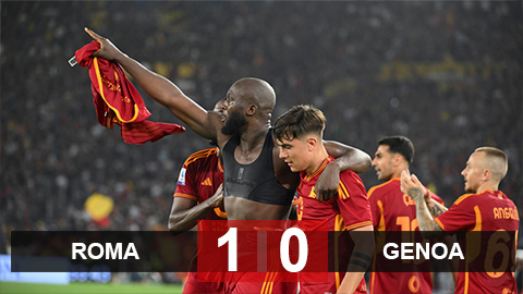 Kết quả Roma 1-0 Genoa: Chắc chân trong top 6