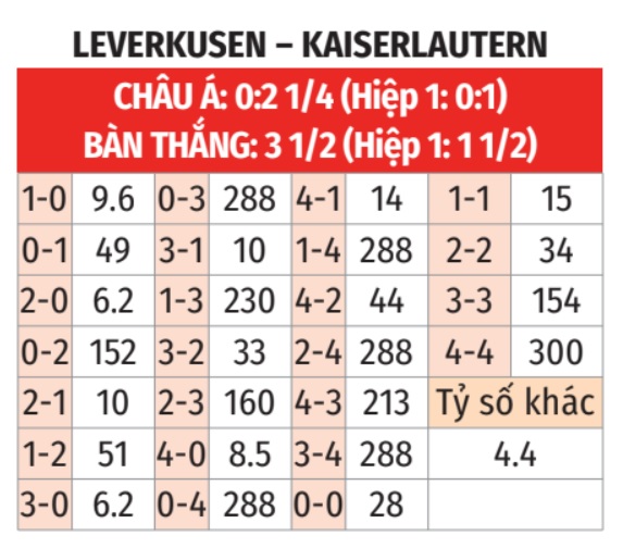 Kaiserslautern vs Leverkusen