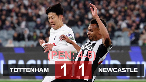 Kết quả Tottenham 1-1 (pen 4-5) Newcastle: 'Gà trống' thua trên chấm luân lưu