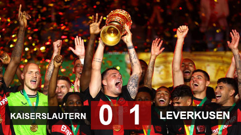 Kết quả Kaiserlautern 0-1 Leverkusen: Leverkusen vô địch Cúp quốc gia Đức